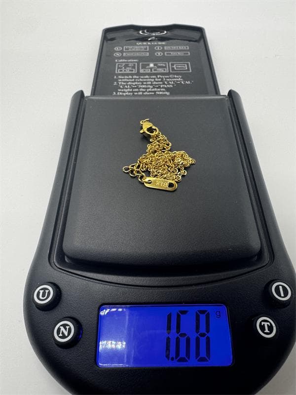 日本製K18アズキチェーンネックレス1.68g