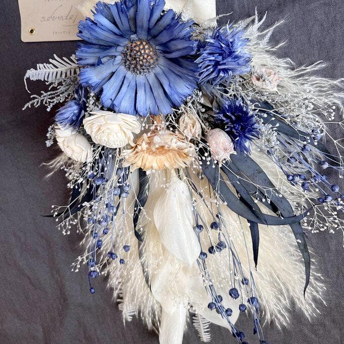 【青のスワッグ】コバルトブルー＆ホワイトのスワッグ L（ブーケ） 再販多数