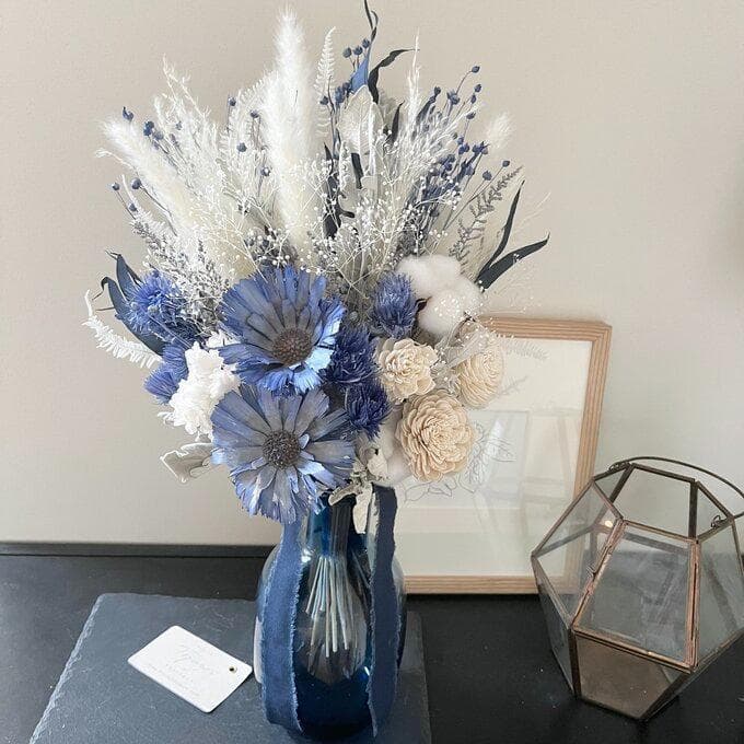 【青のスワッグ】コバルトブルー＆ホワイトのスワッグ L（ブーケ） 再販多数