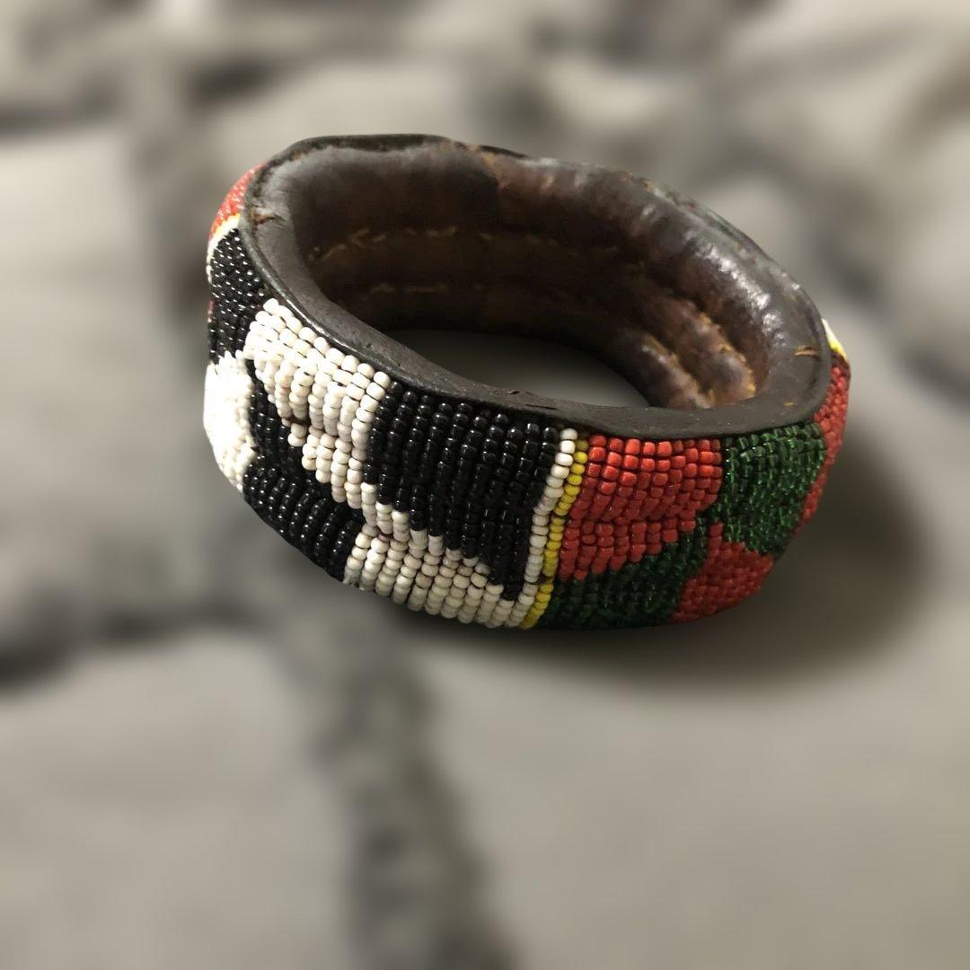 ハンドメイド ビーズバングル ❣️ネイティブ・アメリカン手作りバングル！