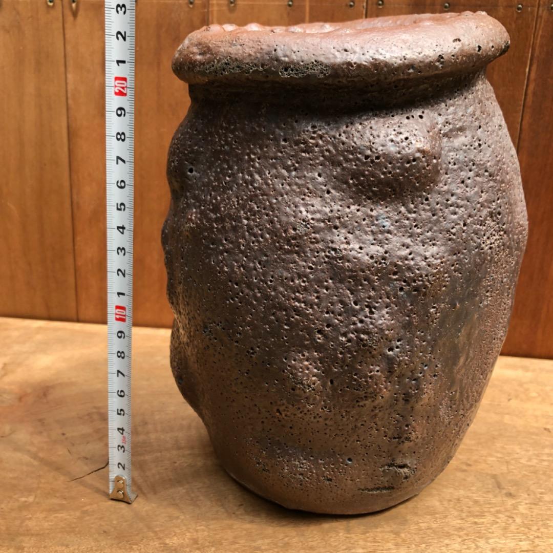 古蛸壺　陶器　アンティーク　花器　古美術　植木鉢
