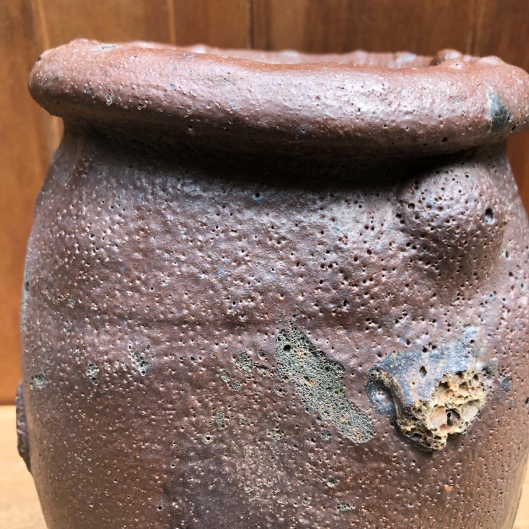 古蛸壺　陶器　アンティーク　花器　古美術　植木鉢