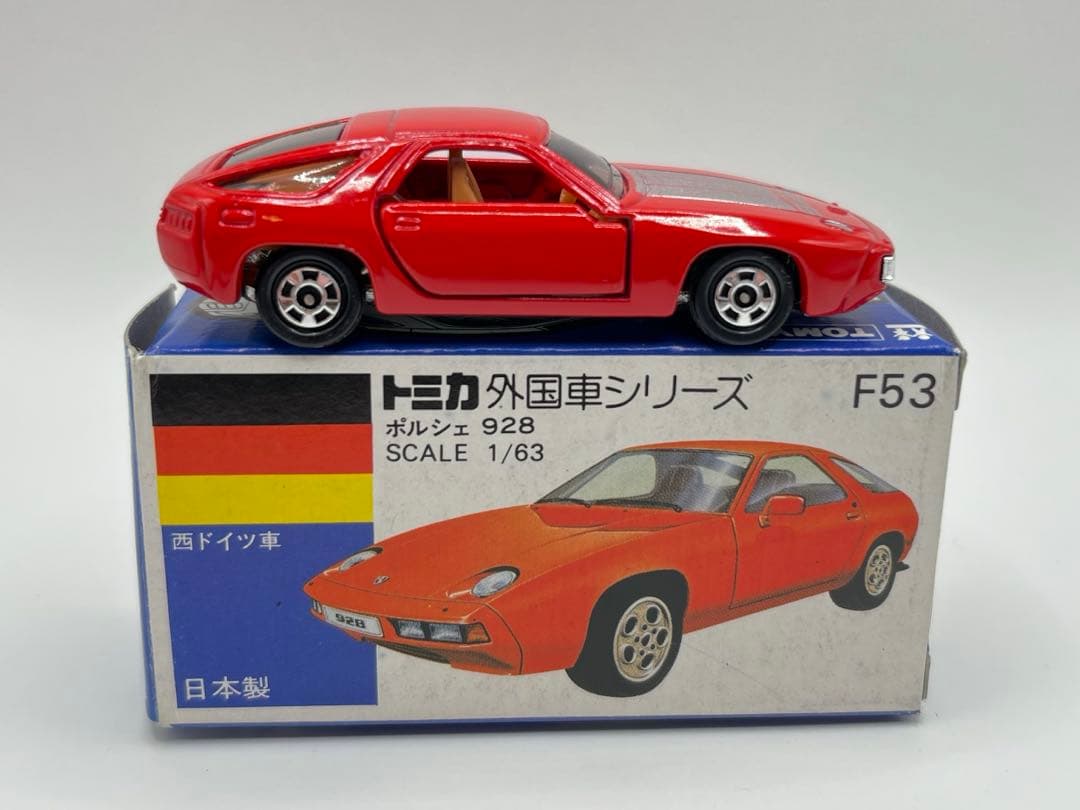 トミカ 日本製 青箱 F53 ポルシェ 928 一般輸出仕様