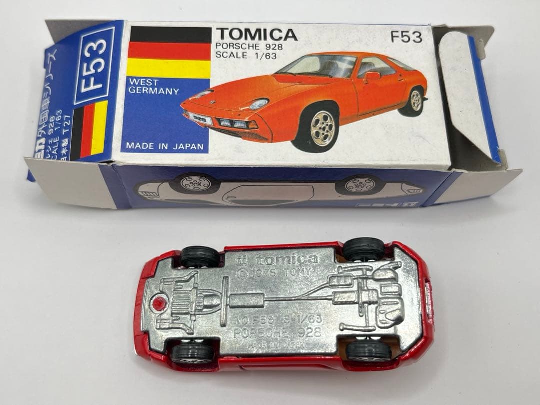 トミカ 日本製 青箱 F53 ポルシェ 928 一般輸出仕様