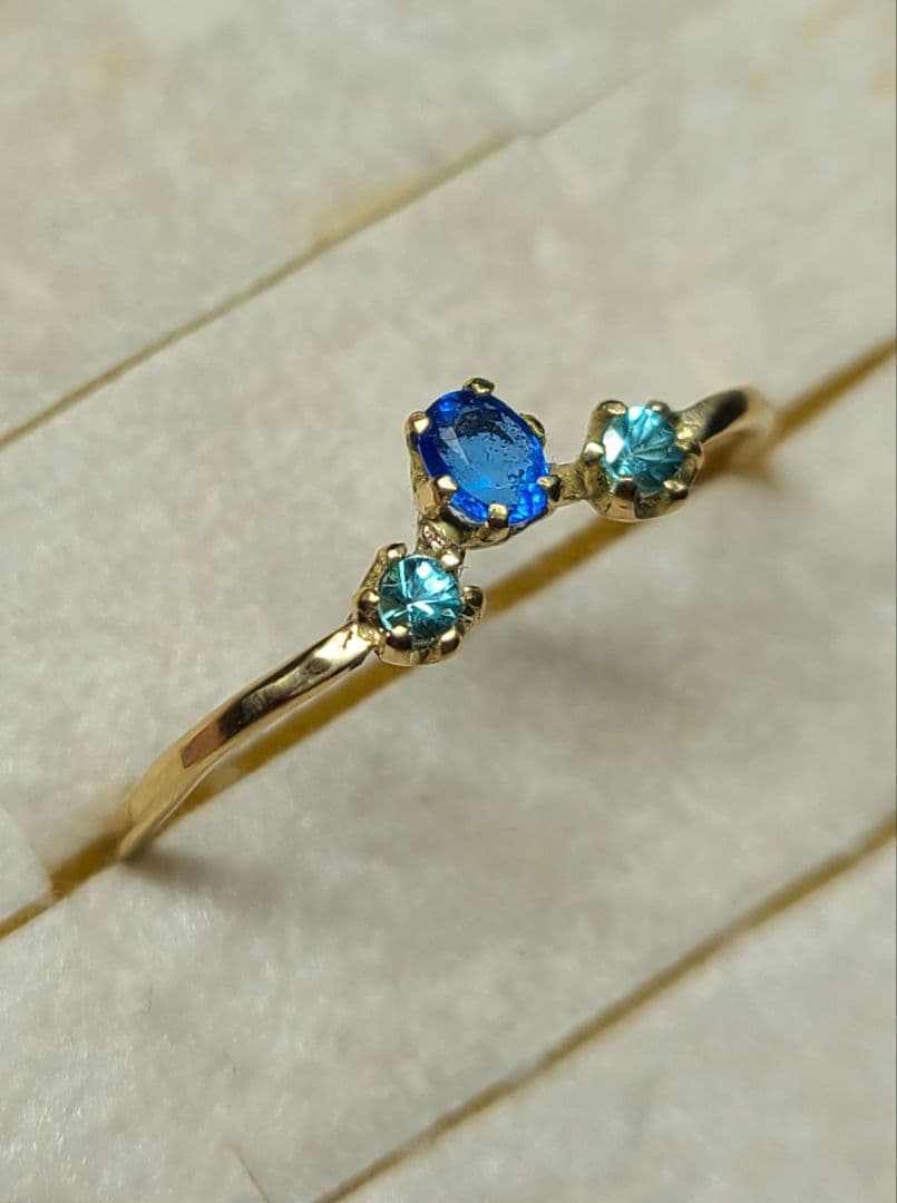 引き込まれる程美しいです★アウイナイト&バターリャパライバトルマリン18金★