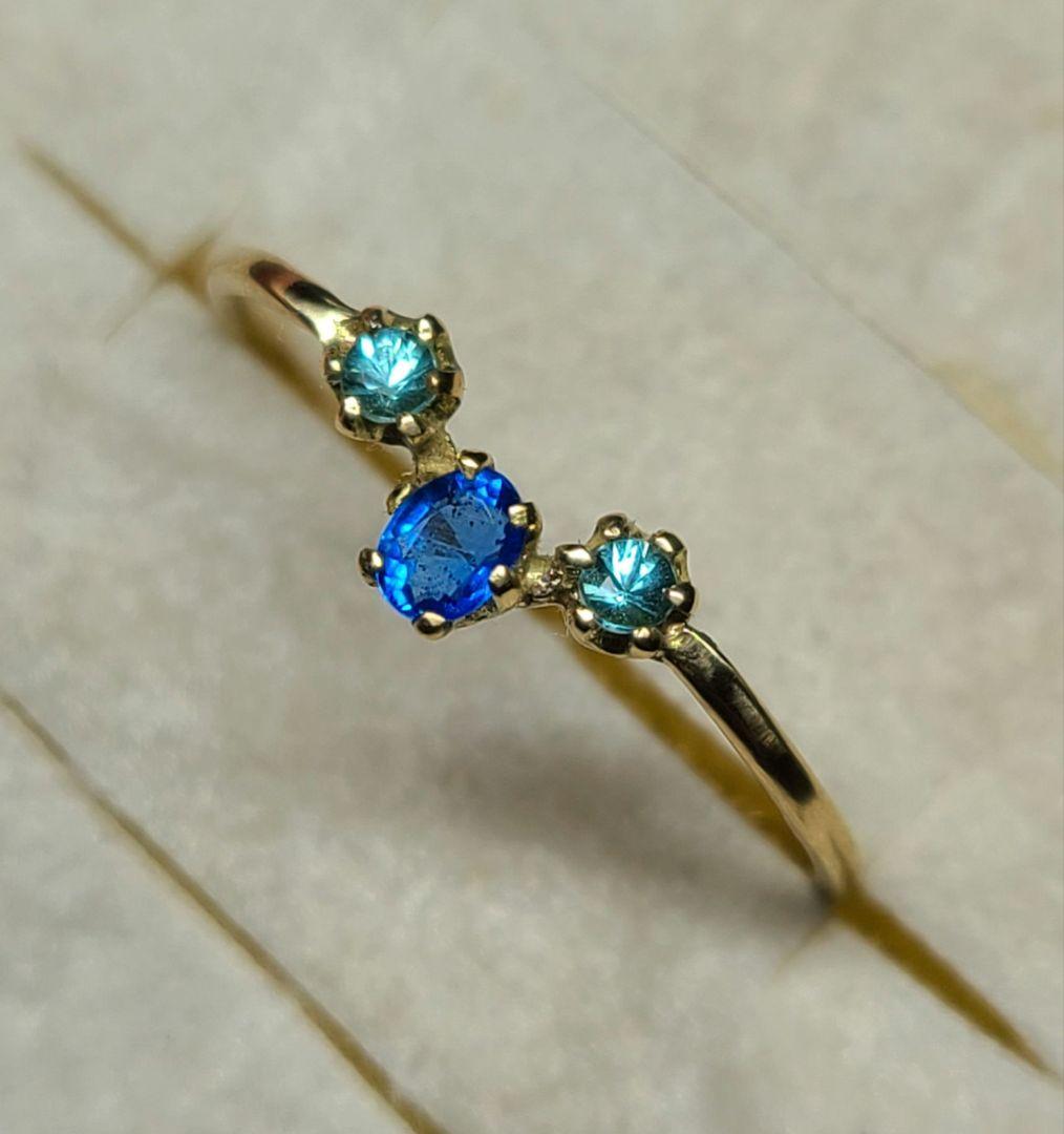 引き込まれる程美しいです★アウイナイト&バターリャパライバトルマリン18金★