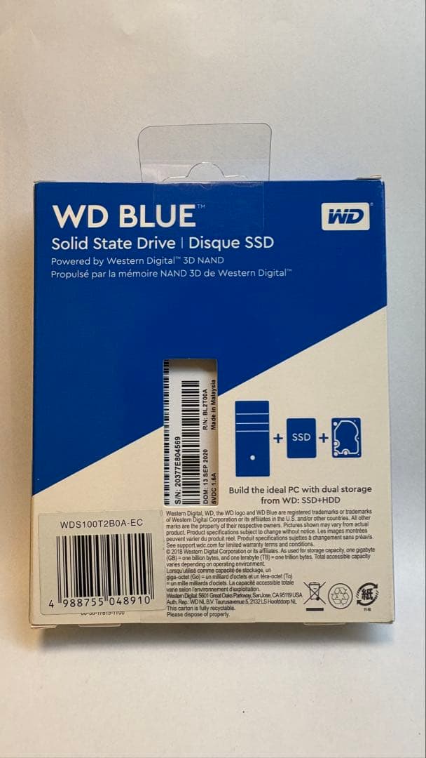 内蔵型SSD WD BLUE 1TB 3D NAND SATA SSD