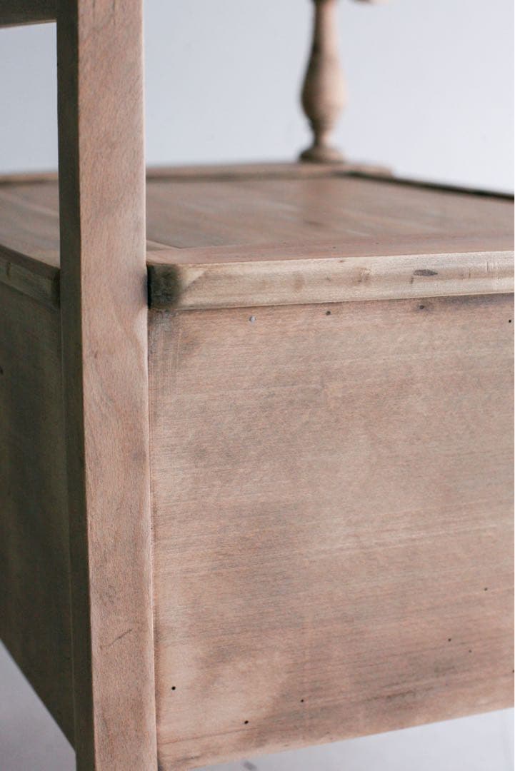 フランス　収納付きチェア　ダイニングチェア　無垢材　ブロカント　古家具