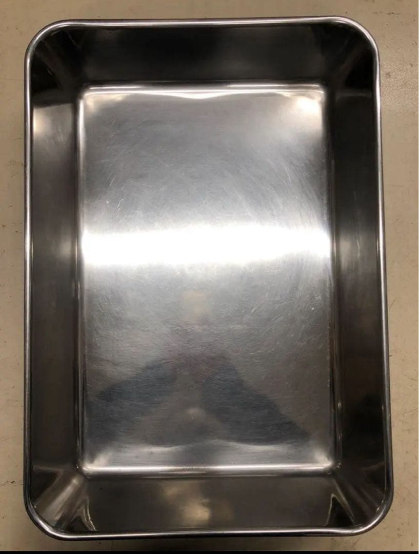 【中古品】クローバー18-8ステンレス角バット6枚取　5枚セット