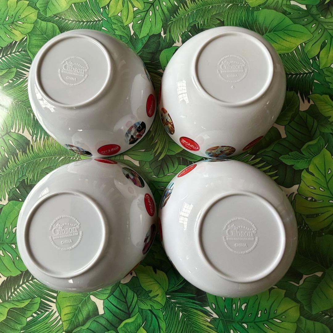 コカ.コーラ公式　ギブソン社製　メラミン製ボウル4点深皿4点　希少