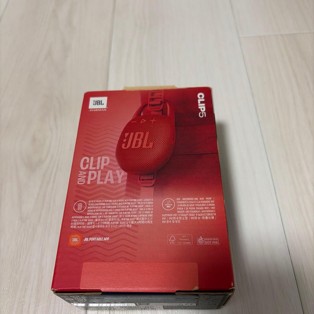 JBL CLIP5 ワイヤレススピーカー　red