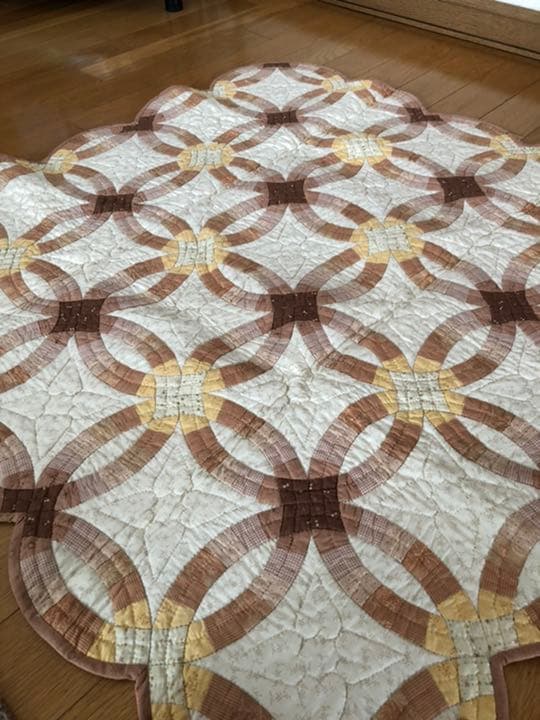 パッチワーク  ダブルウェディングリング　タペストリー