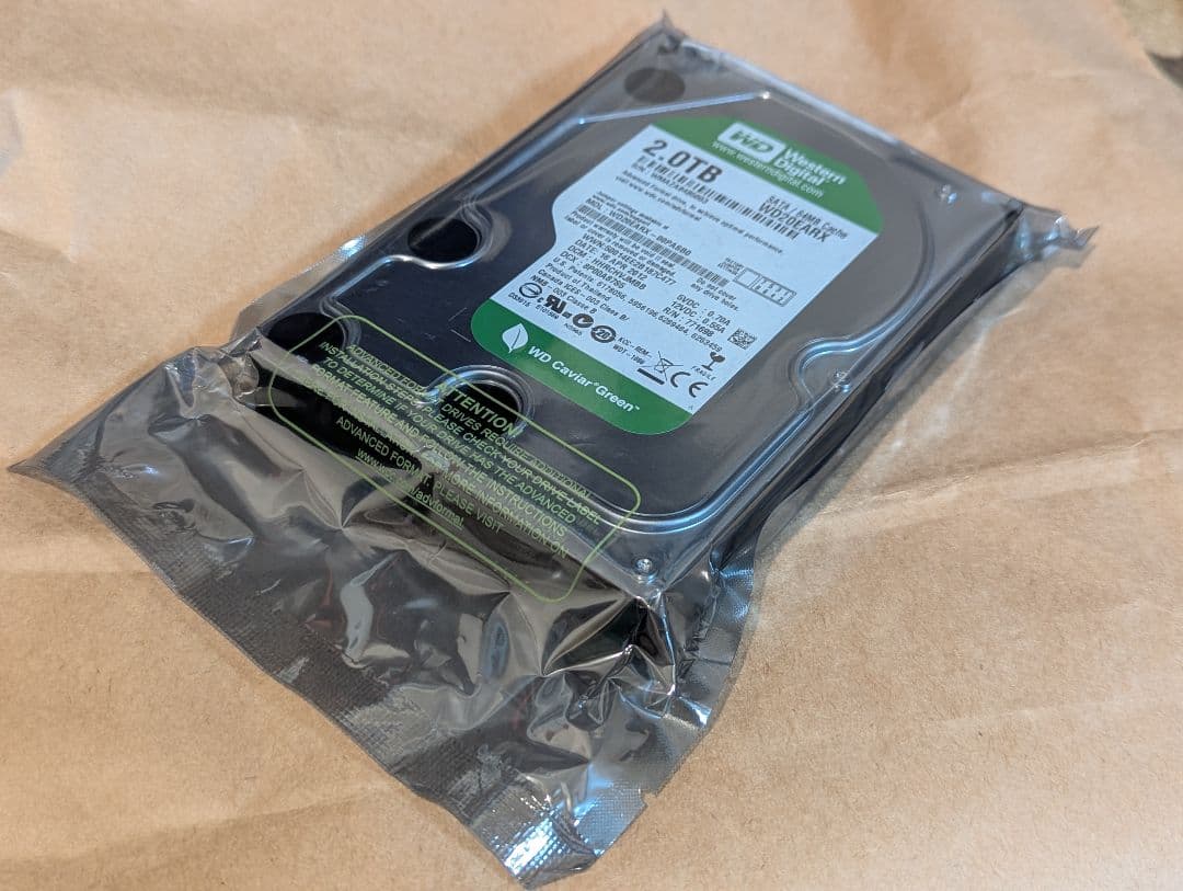 新品未開封 WD Green 2TB HDD