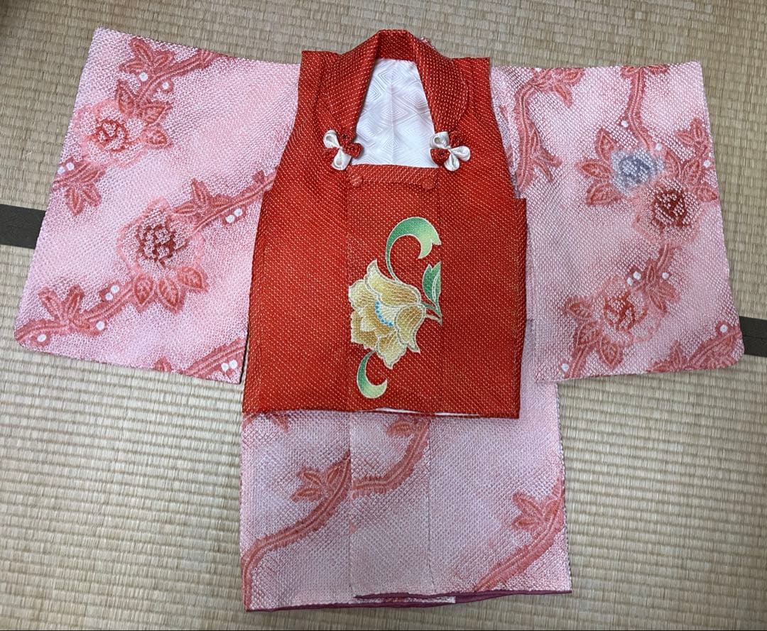 藤娘きぬたや被布　3歳祝い着