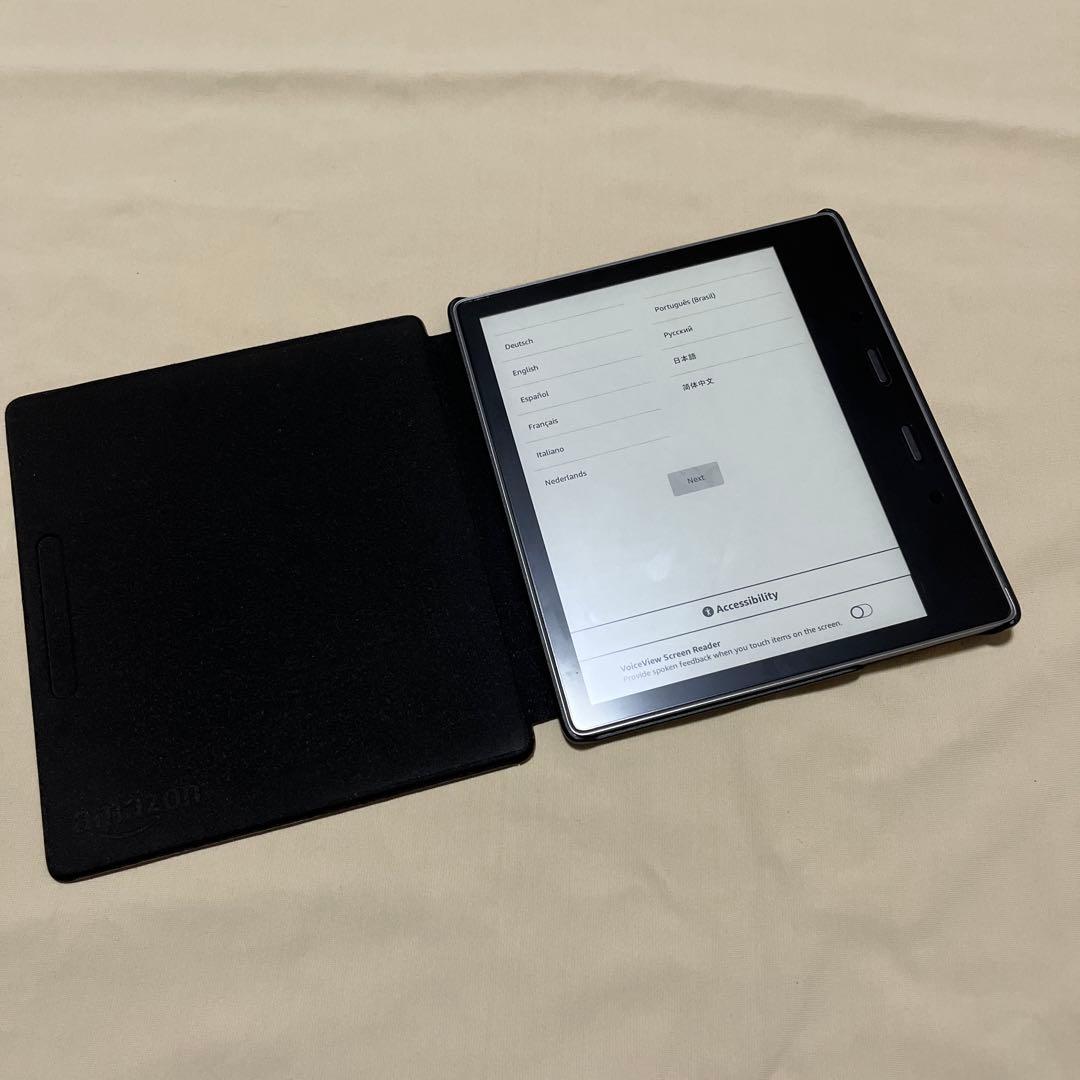Kindle Oasis wifi+4G 32GB 保護シート レザーカバー 付
