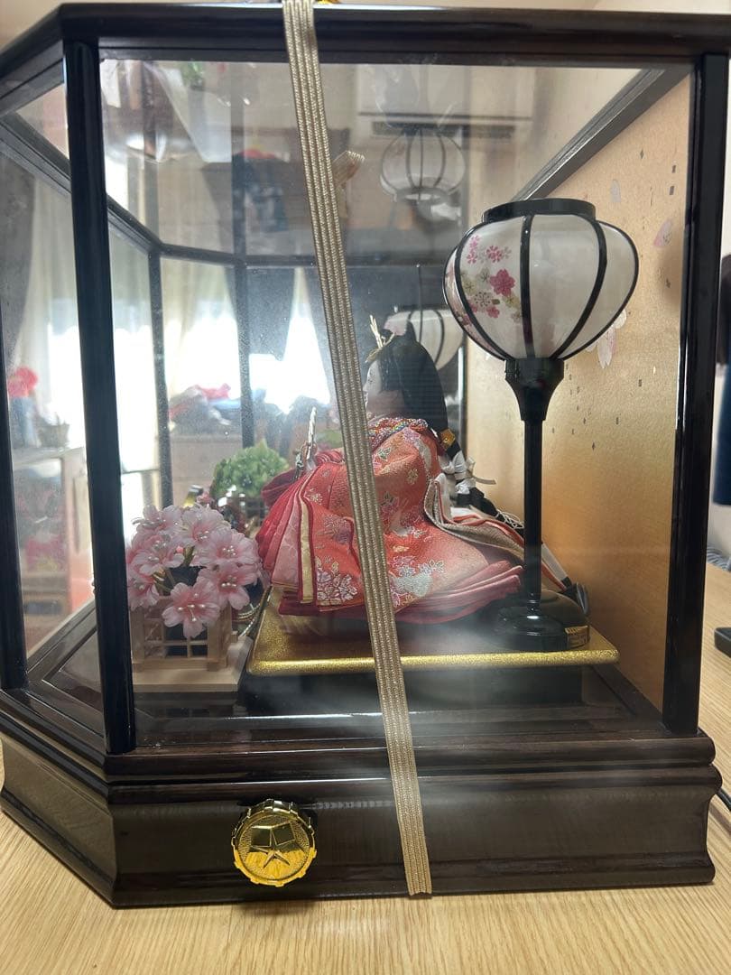 雛人形 親王飾り ガラスケース入り オルゴール付き ひな祭り