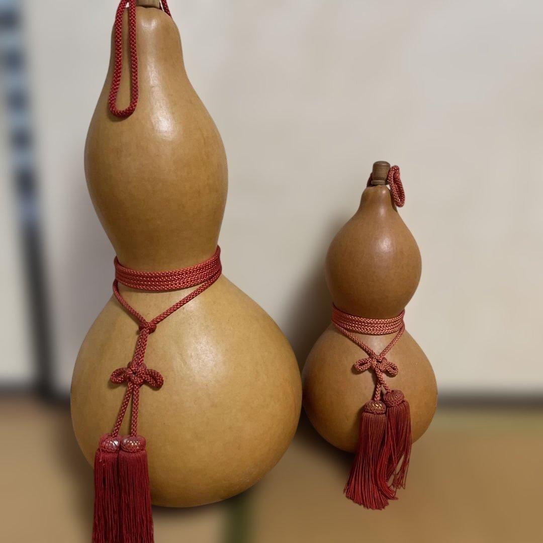 ひょうたん　置物　大小2個セット