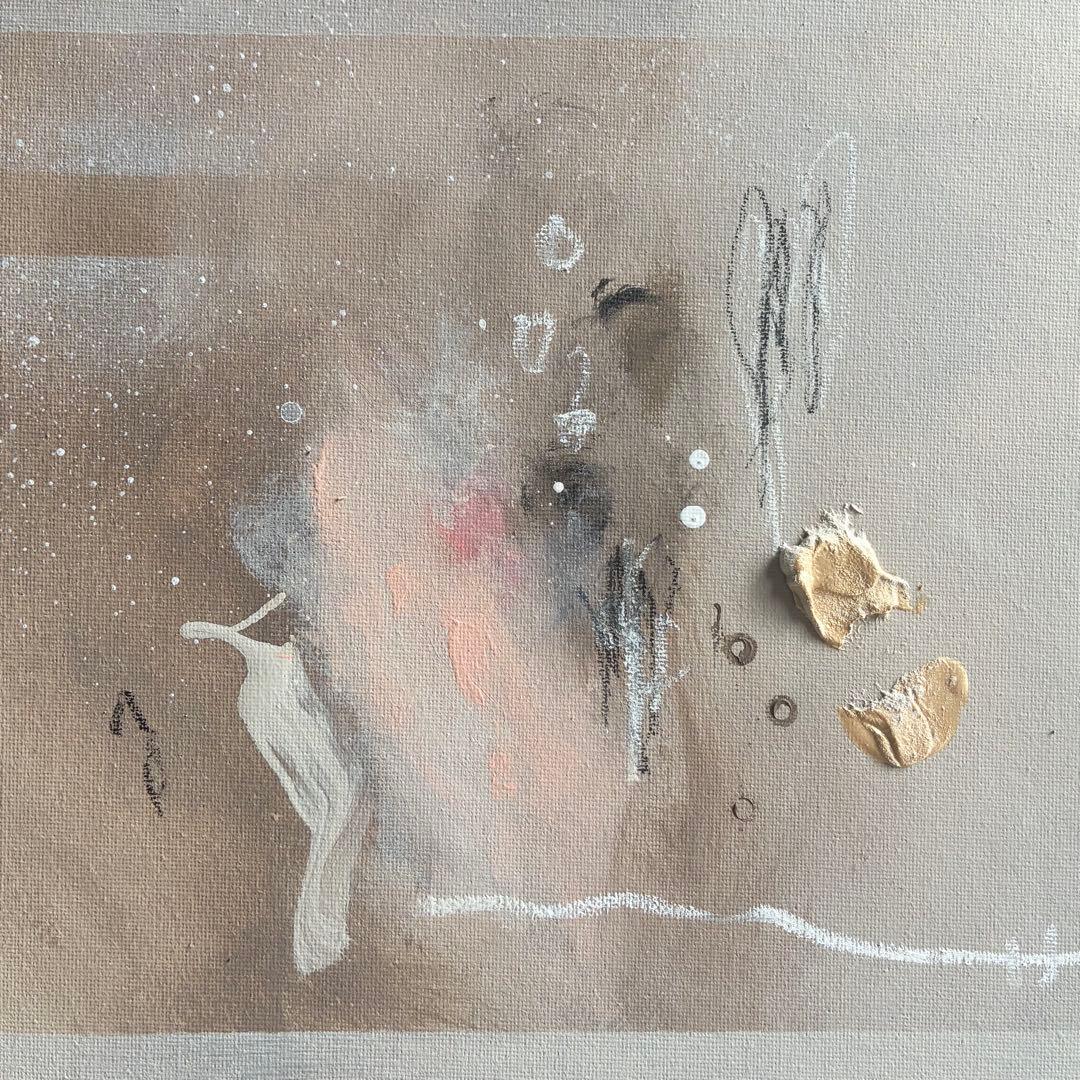 現代アート　35×35㎝　テクスチャーアート　インテリア　モダン　絵画　抽象画