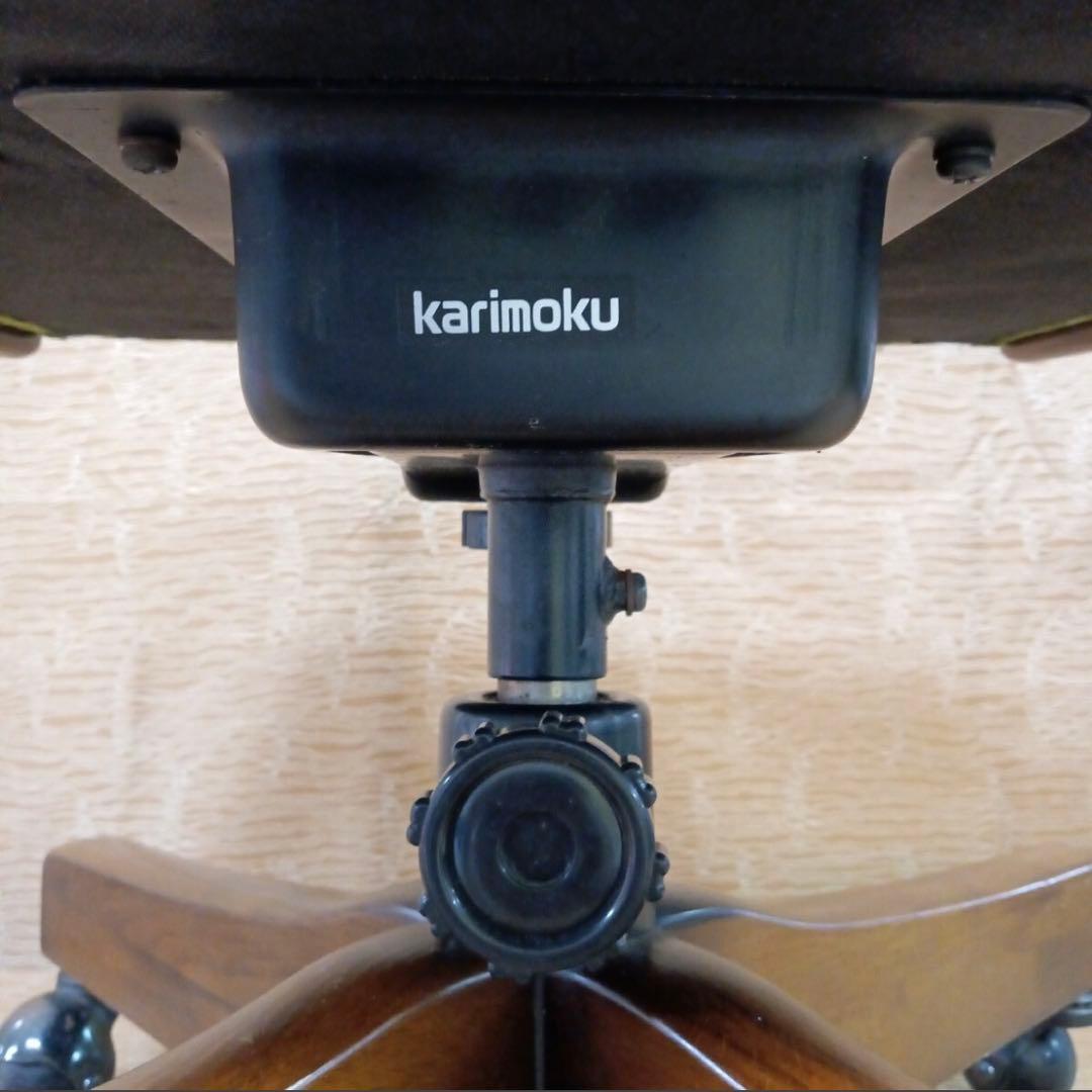 カリモク コロニアル デスクチェア　モスグリーン オールドカリモク