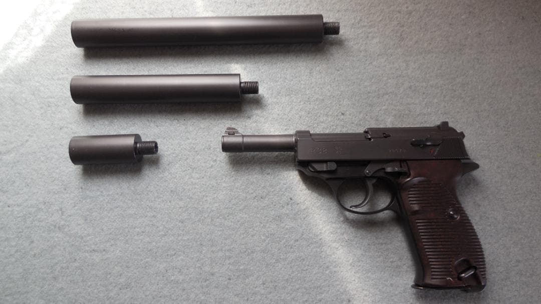 マルゼン　ワルサーP38　ac41+サイレンサー3本　銃含む　カスタム品