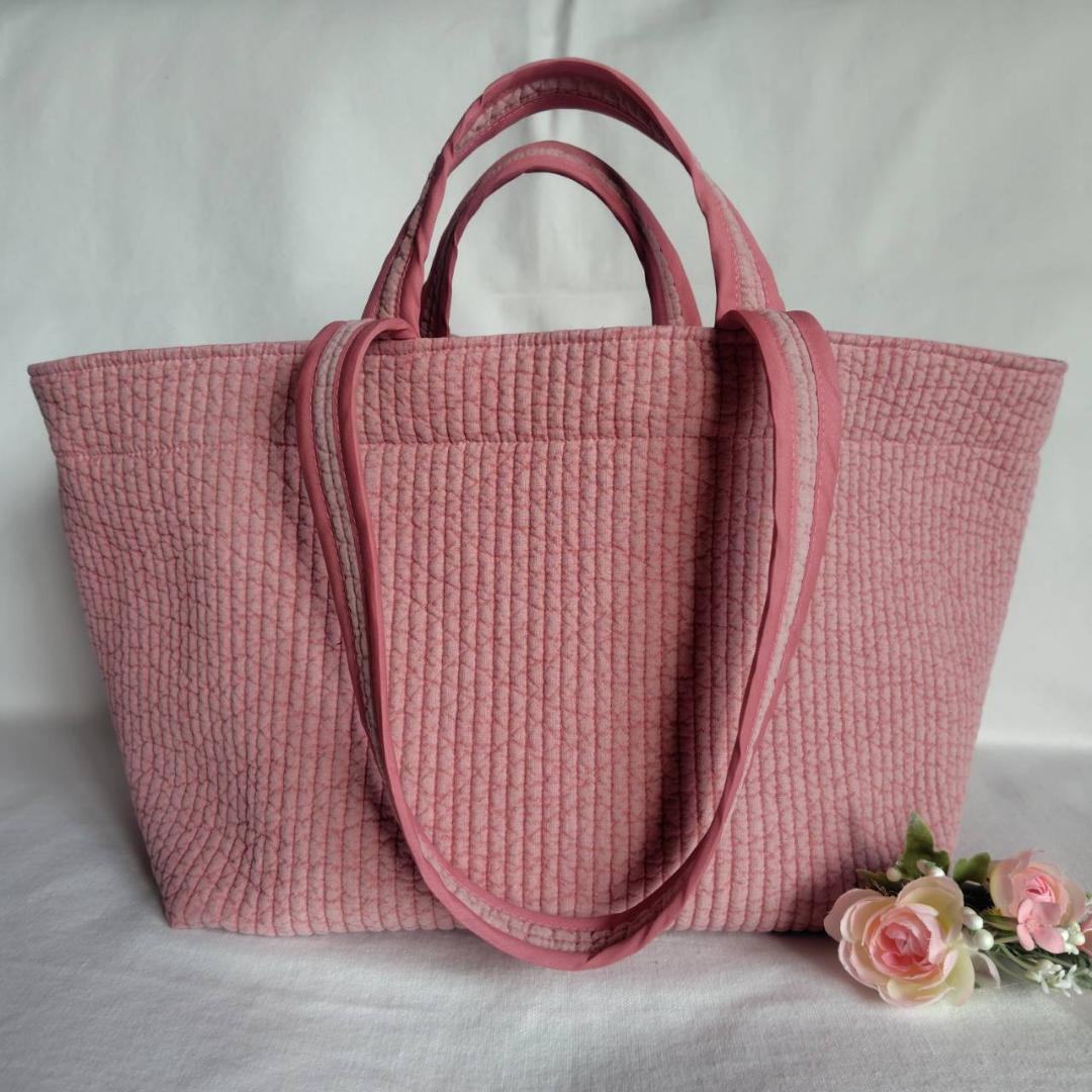 ☆トートバッグ Wハンドル☆ ダークグレー ヌビバッグ