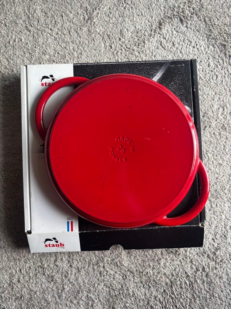 staub 鋳鉄 グリルパン 赤 26cm