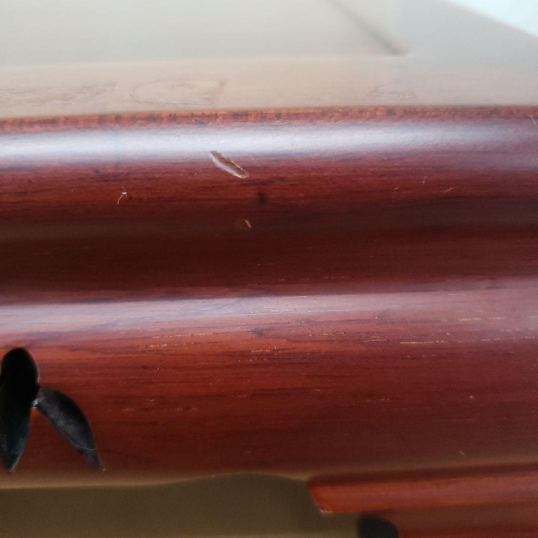 蔵出し特価本紫檀花台箱付きB 本紫檀花瓶台 松竹梅彫刻55×34×12cm訳有り