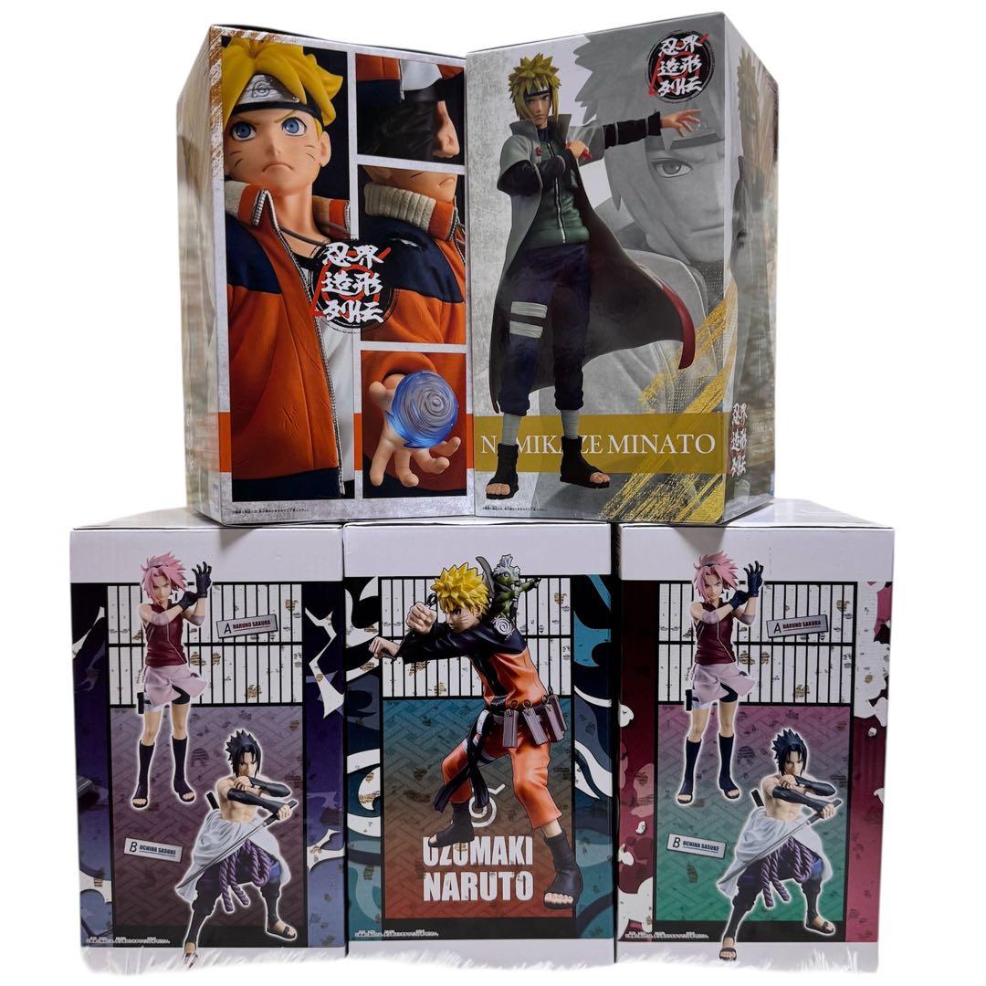 Grandist ナルト サスケ サクラ 忍界造形列伝 ミナト ボルト 5体