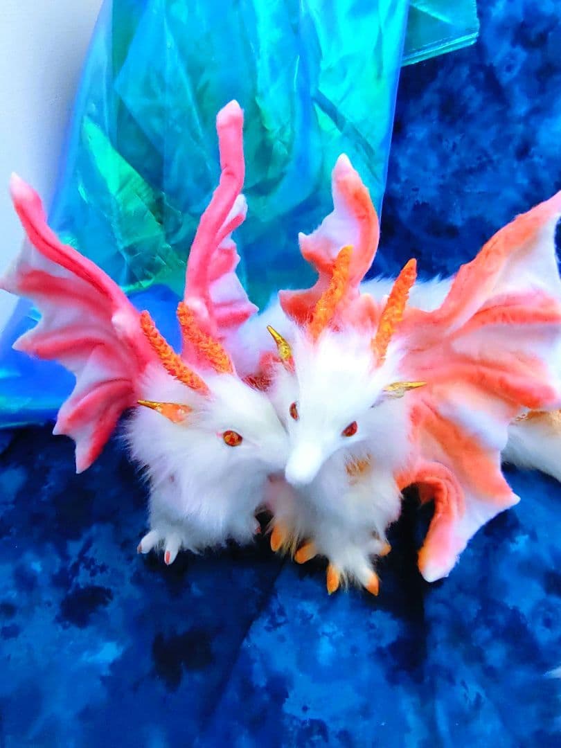 妖精翼龍アートドール ハンドメイドぬいぐるみ 龍 ドラゴン 神龍 幻獣 蓄光龍神