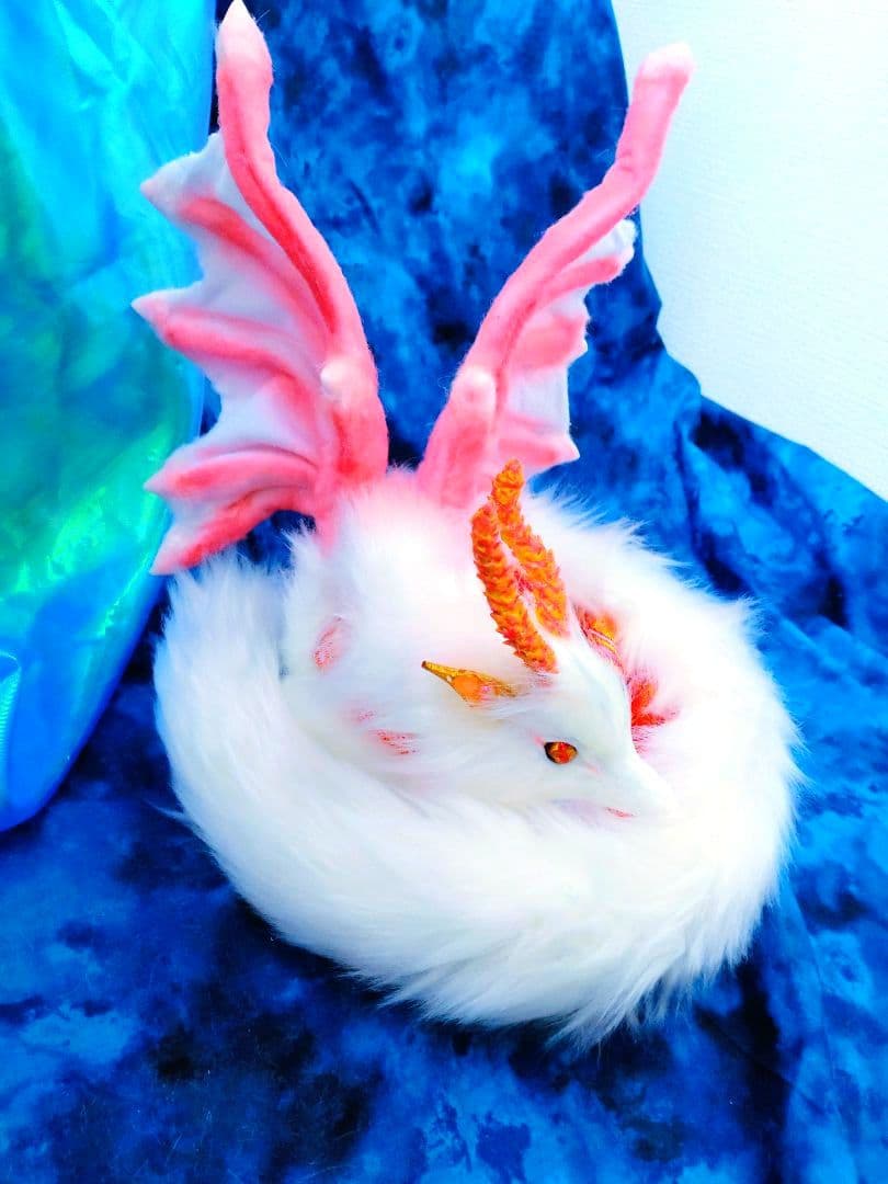 妖精翼龍アートドール ハンドメイドぬいぐるみ 龍 ドラゴン 神龍 幻獣 蓄光龍神