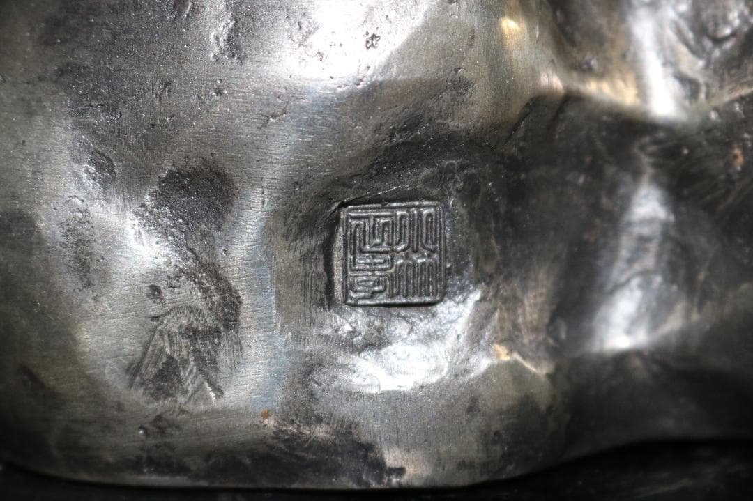 大型６４ｃｍ　観音菩薩像　洋銀製ブロンズ像