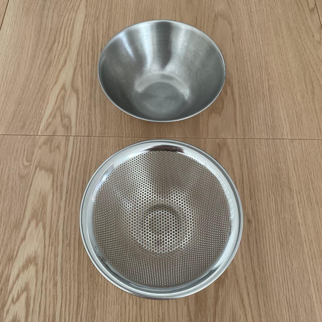 柳宗理　ステンレス製ボウルとストレーナーセット