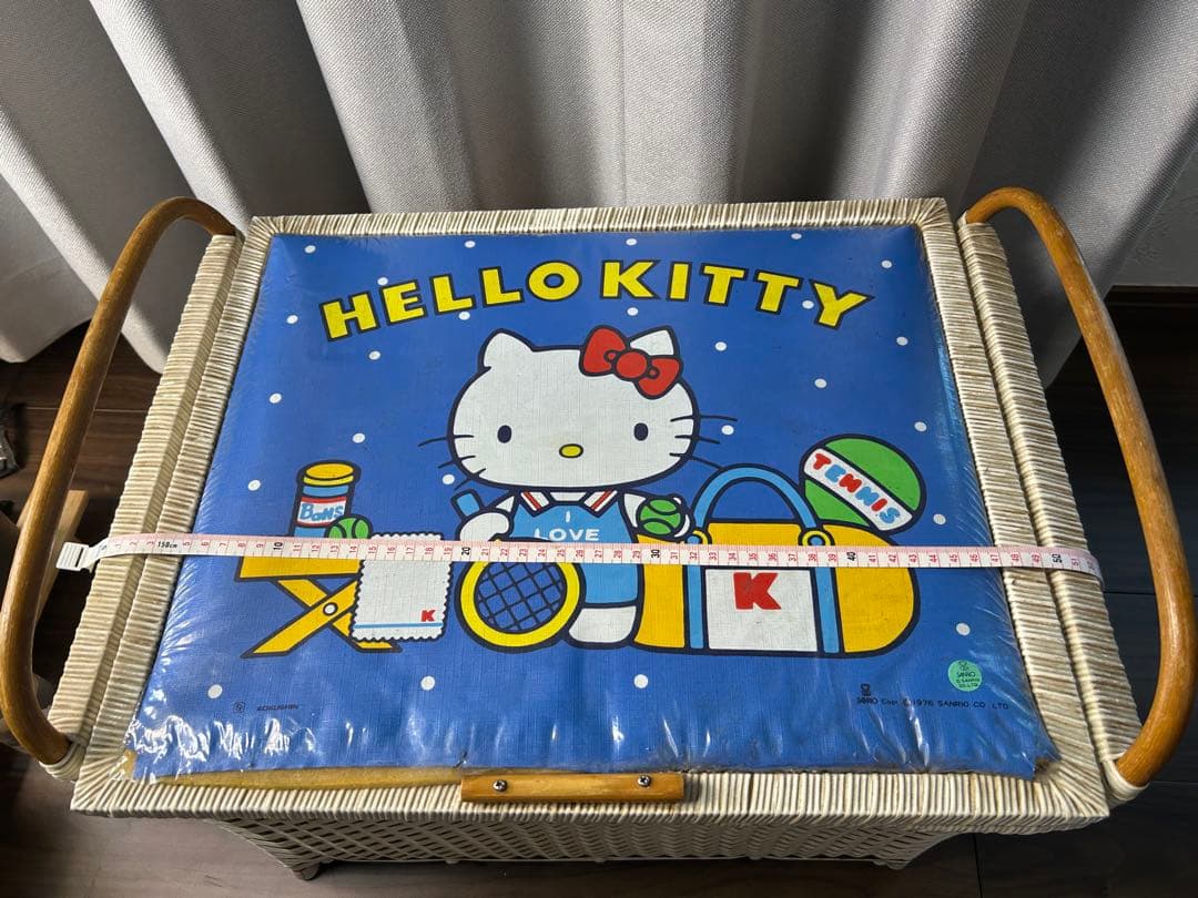 ハローキティ アンティークバスケット カゴ サンリオ昭和平成レア