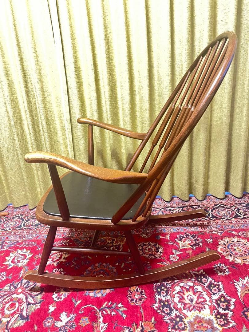 【希少】北欧　ビンテージ　デザイン　ピーコックチェア　秋田木工　ロッキングチェア