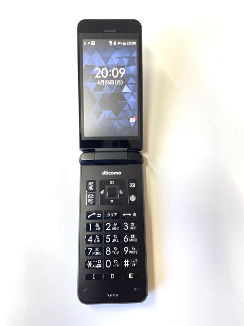 docomo ガラケー ブラック 未使用　KY-41B