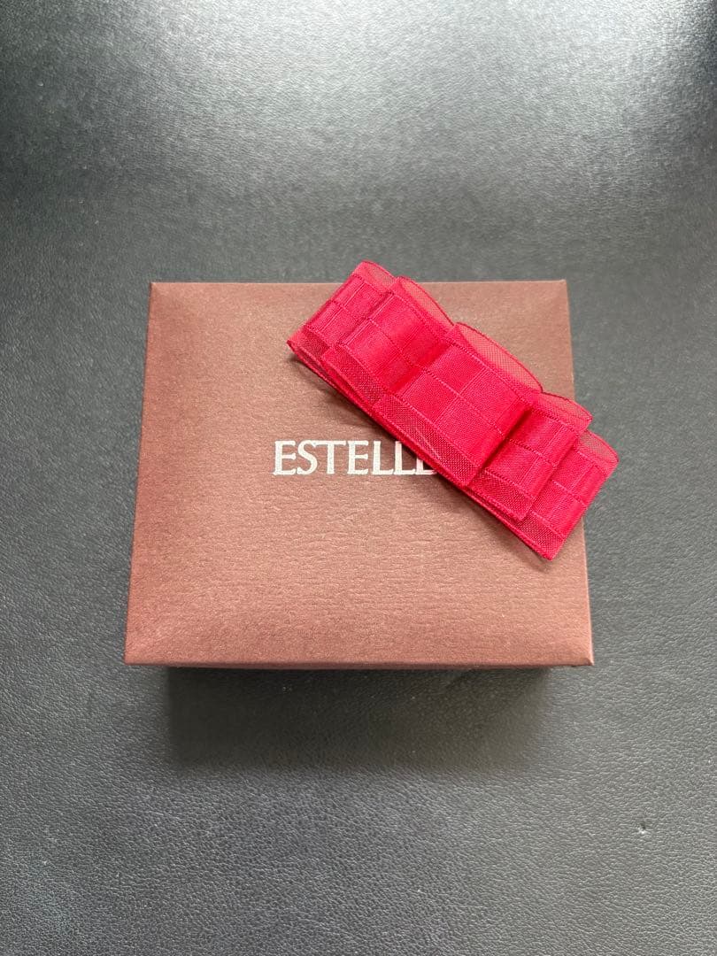 ESTELLE ルビー プラチナシルバー ネックレス 45cm