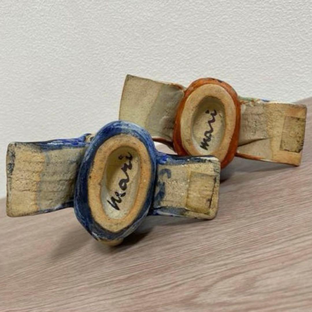 一点物　希少　益子焼　陶器雛人形 犬の嫁入り　陶器製 雛道具付