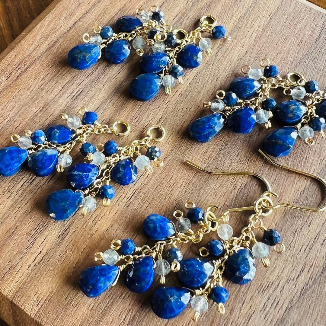 A.flower様 583.ラピスラズリ&ラブラドライト*14kgfピアス他