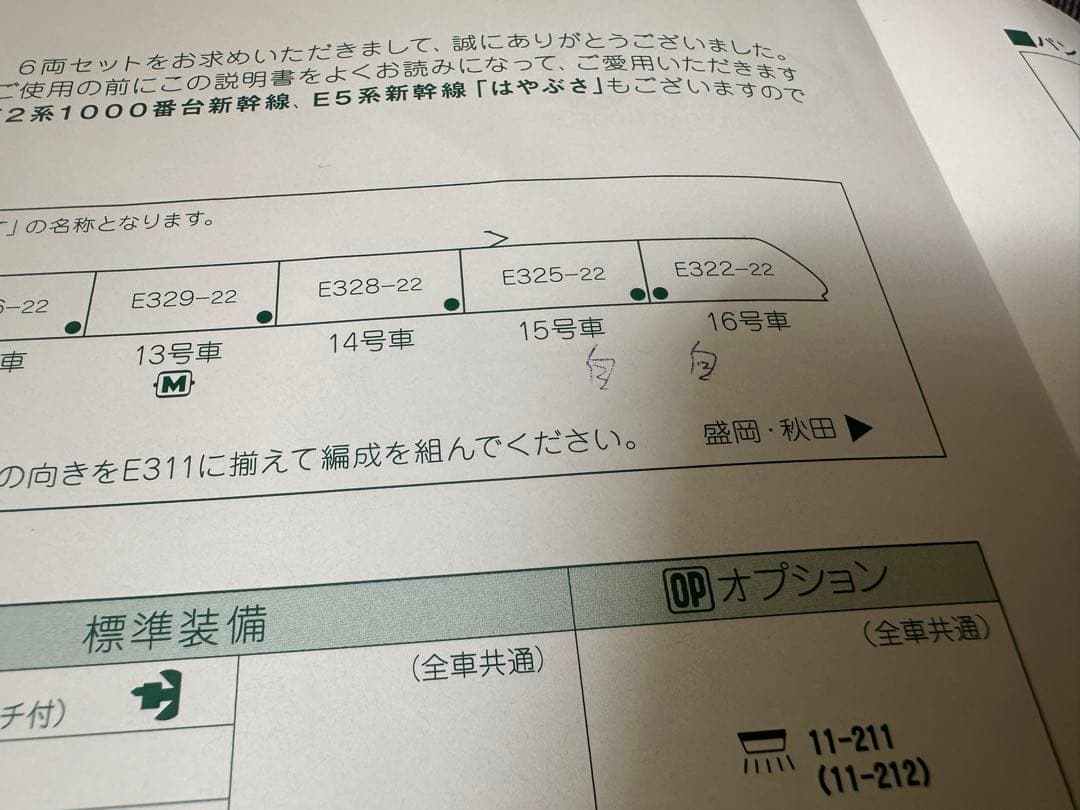 KATO 10-221 E3系 秋田新幹線「こまち」6両セット