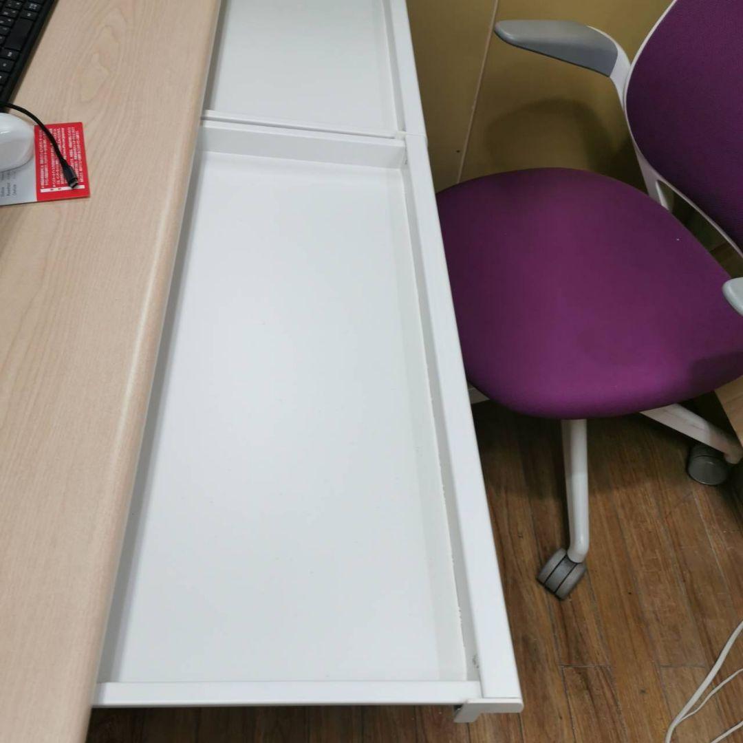 デスク 井上金庫 オフィスデスク 平机 幅1200mm 本体ホワイト PC机