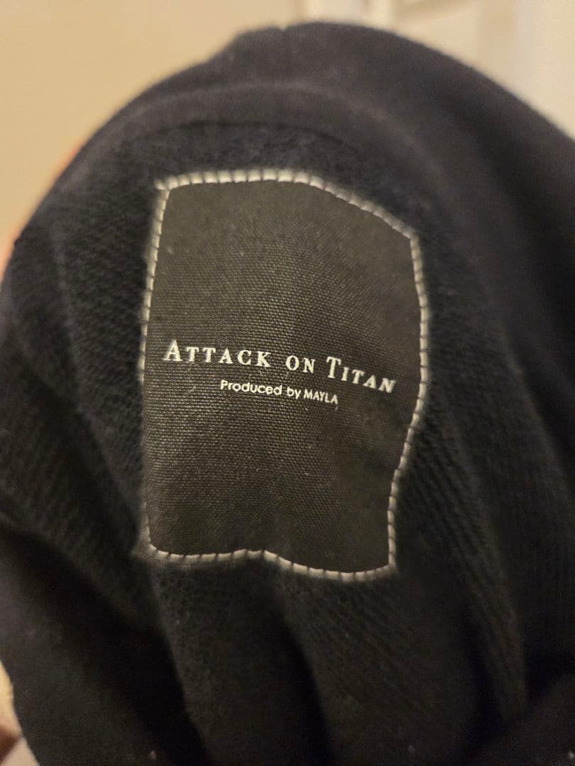 進撃の巨人「終尾の巨人」紐パーカー、黒
