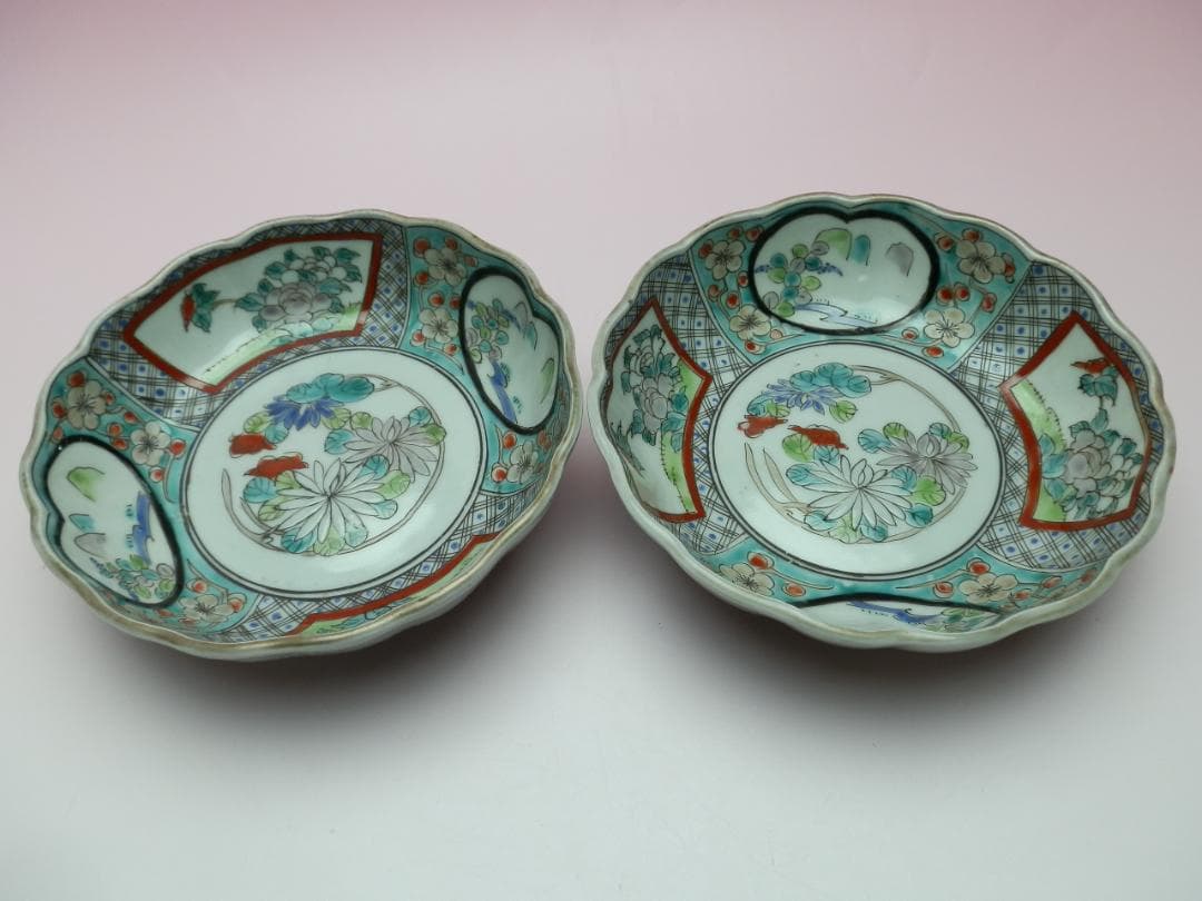 時代 花紋 なます皿 アンティーク 71126