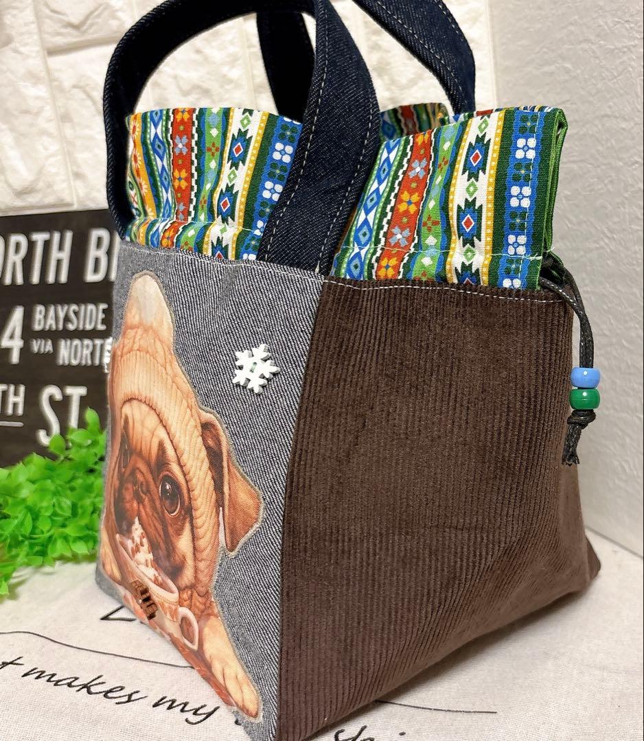 【ゆ*】 handmade＊2way⭐️CUBE❣️キューブトート３点おまとめ