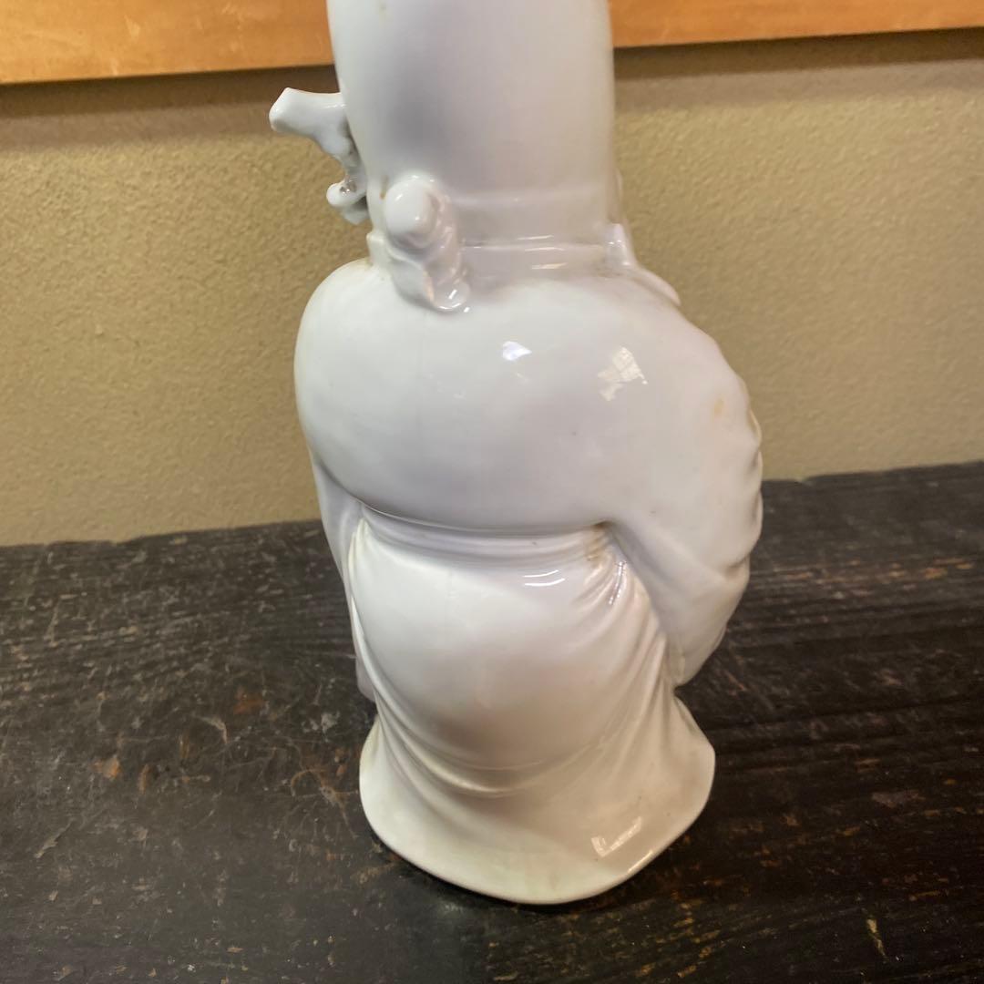 中国古玩　白磁福禄寿人物置物