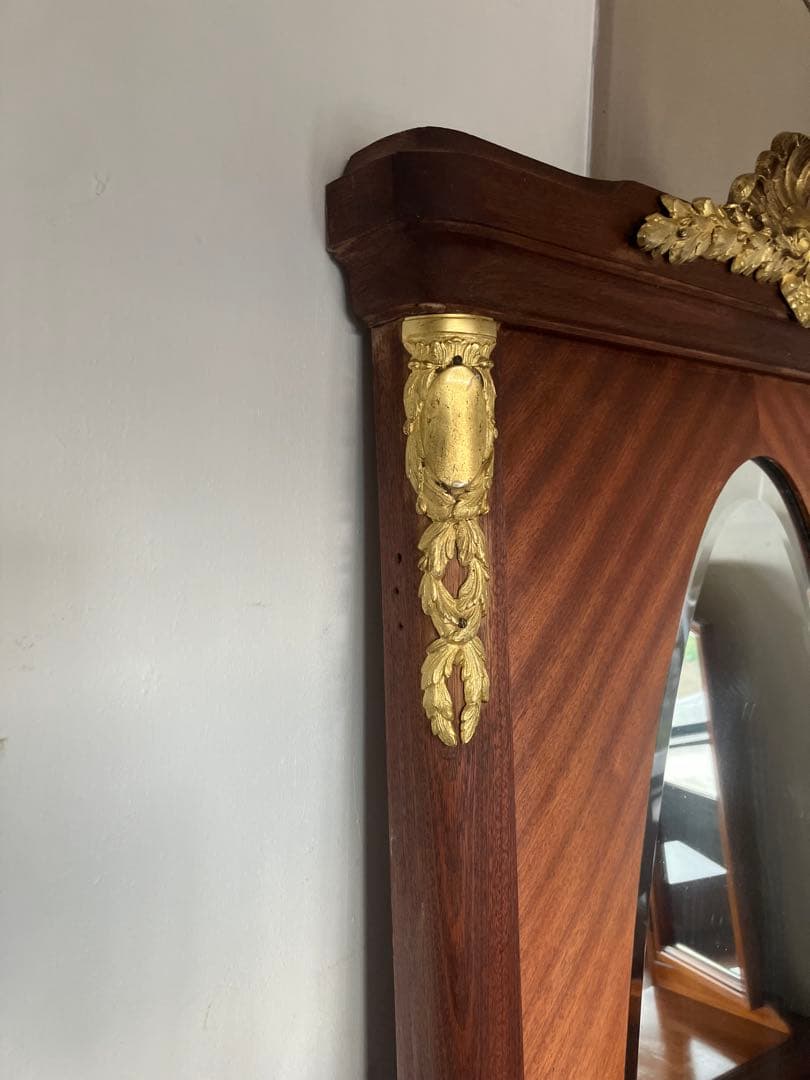 フランス アンティーク ミラー　無垢材　1920年代