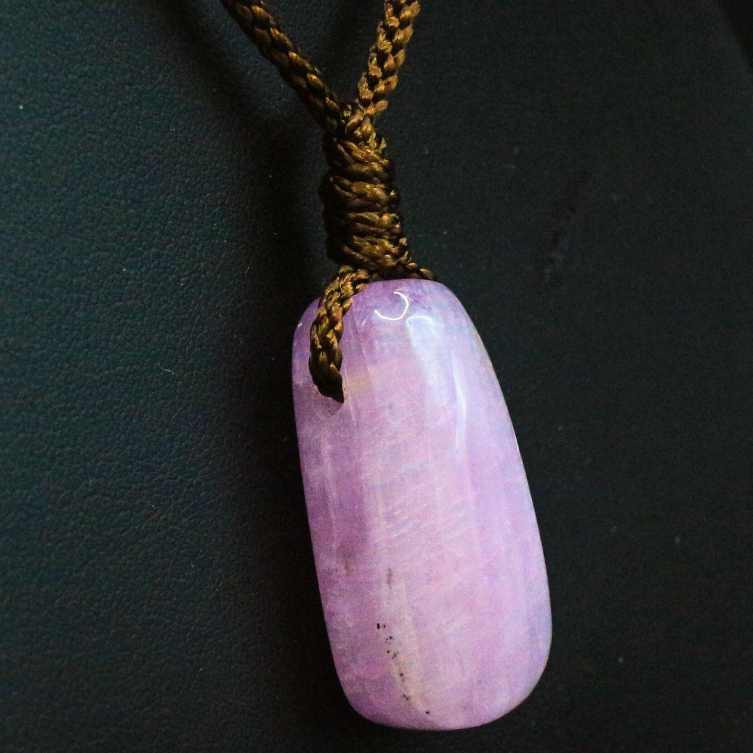 クンツァイト 穴あき タンブル ana_tumble210