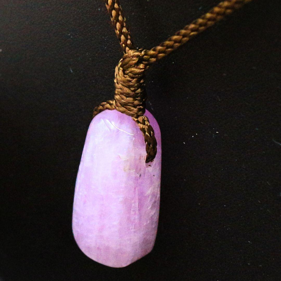 クンツァイト 穴あき タンブル ana_tumble210