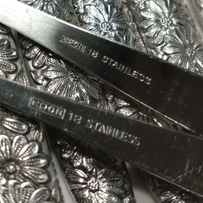 30本　昭和レトロ　ビンテージ　花柄カトラリーセット 29点 ステンレス 18