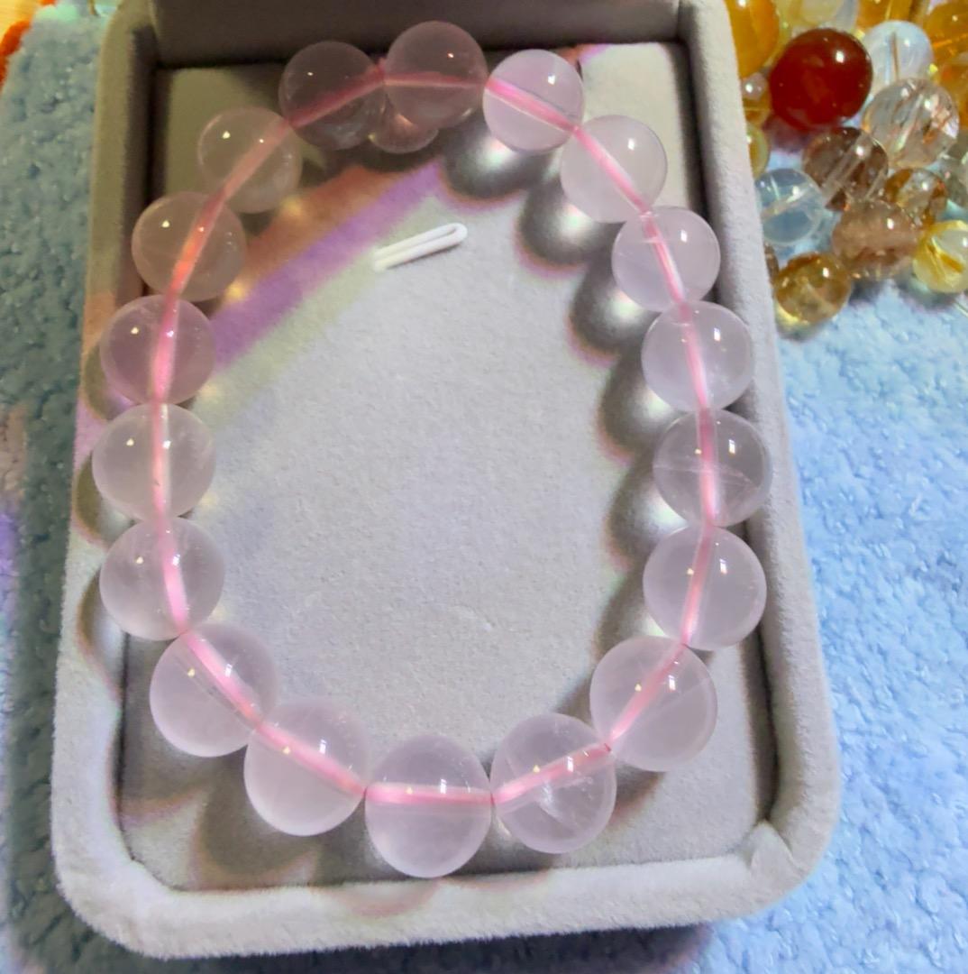 ピンククリスタルブレスレット11 mm