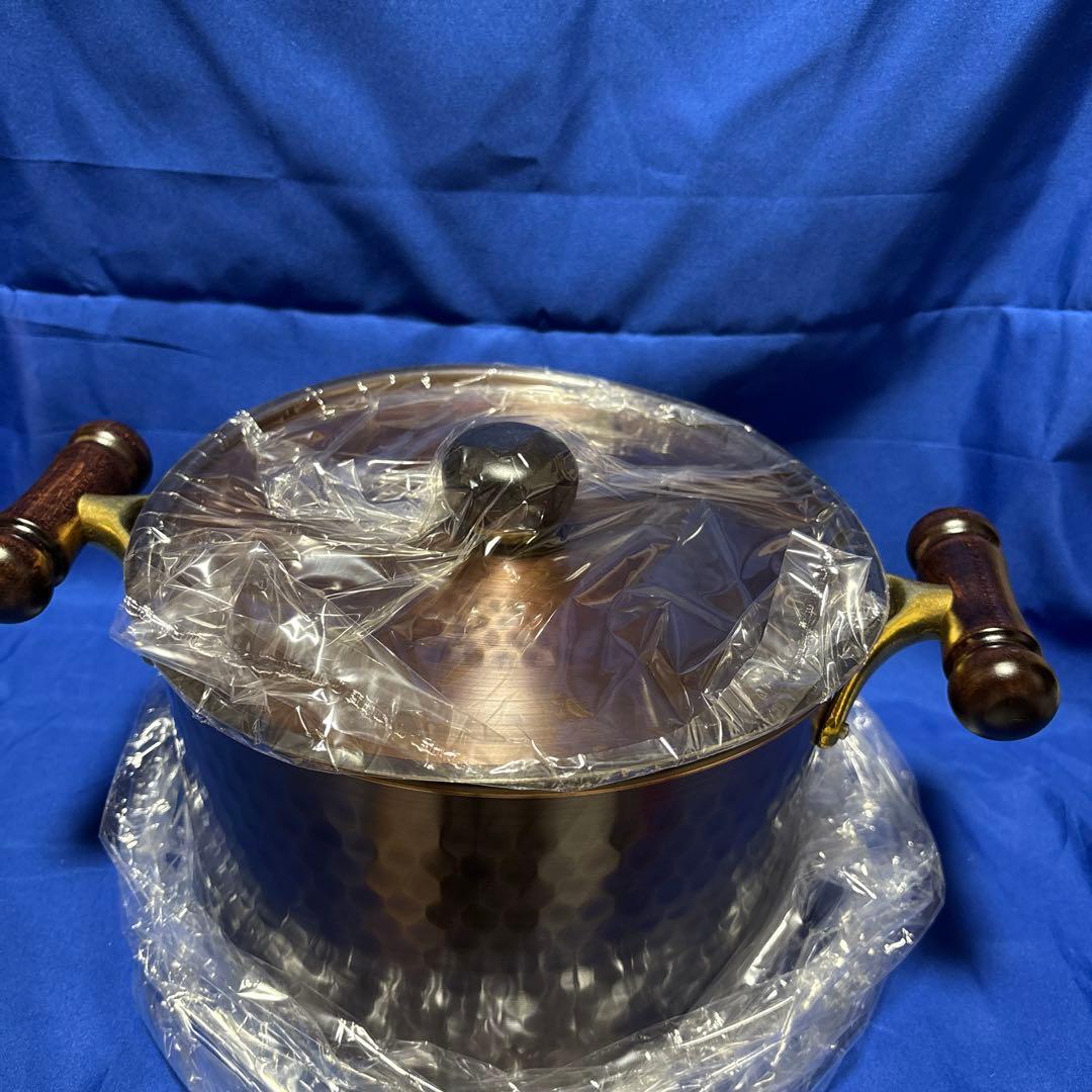 【新品】22cm 銅製 深型 両手鍋 新光金属 COPPER100